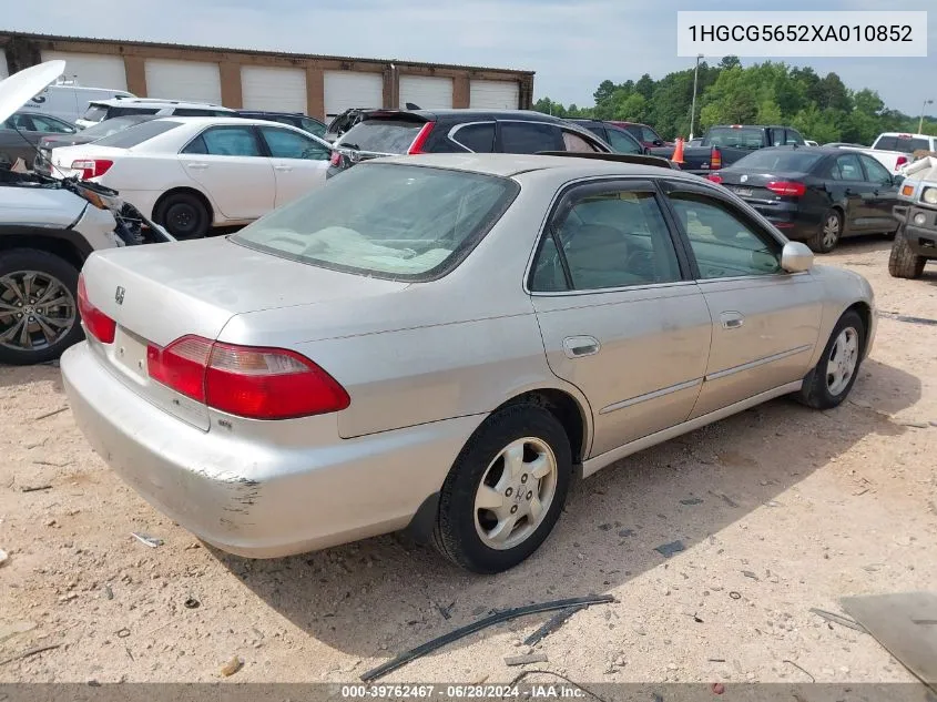 1999 Honda Accord Ex VIN: 1HGCG5652XA010852 Lot: 39762467