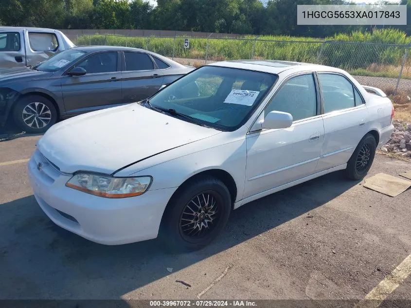 1HGCG5653XA017843 1999 Honda Accord Ex