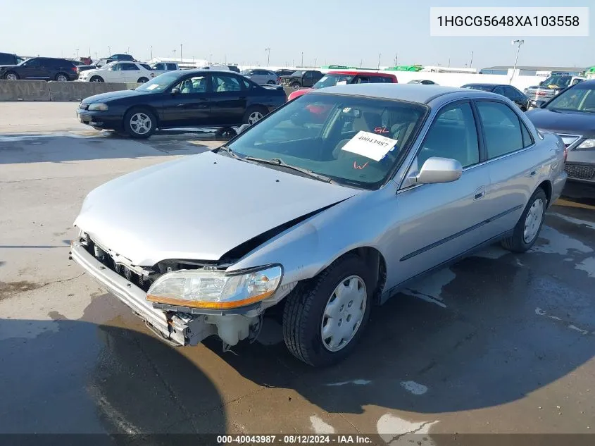 1HGCG5648XA103558 1999 Honda Accord Lx