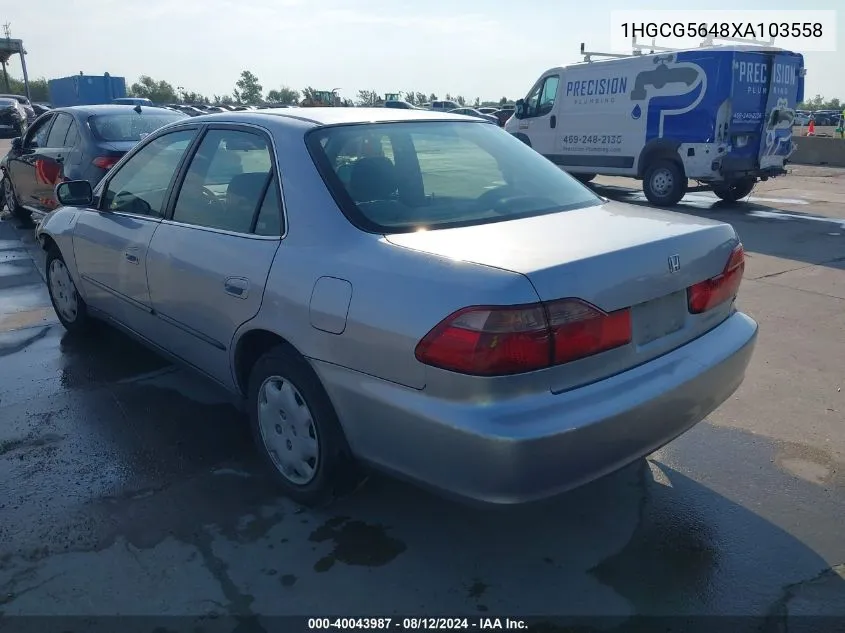 1HGCG5648XA103558 1999 Honda Accord Lx