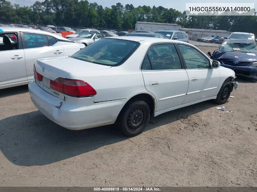 1999 Honda Accord Ex VIN: 1HGCG5556XA140800 Lot: 40089819