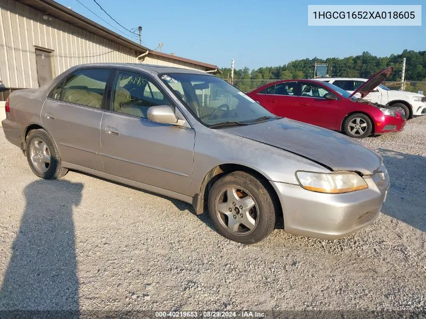 1999 Honda Accord Ex V6 VIN: 1HGCG1652XA018605 Lot: 40219653