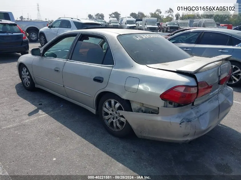 1999 Honda Accord Ex VIN: 01HGCG1656XA05102 Lot: 40221581