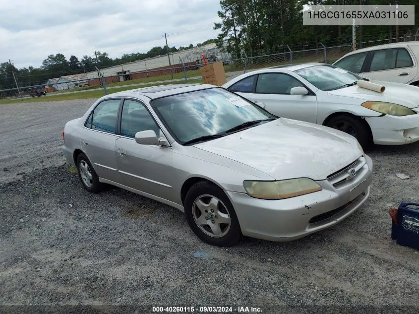 1999 Honda Accord Ex V6 VIN: 1HGCG1655XA031106 Lot: 40260115