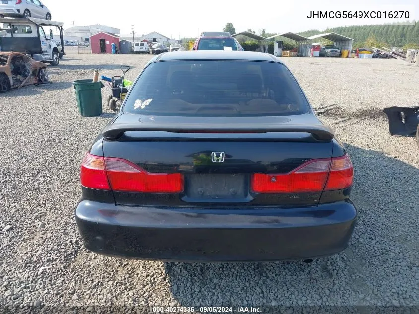 JHMCG5649XC016270 1999 Honda Accord Lx