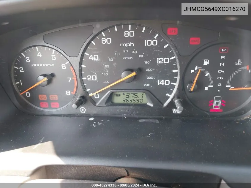 JHMCG5649XC016270 1999 Honda Accord Lx