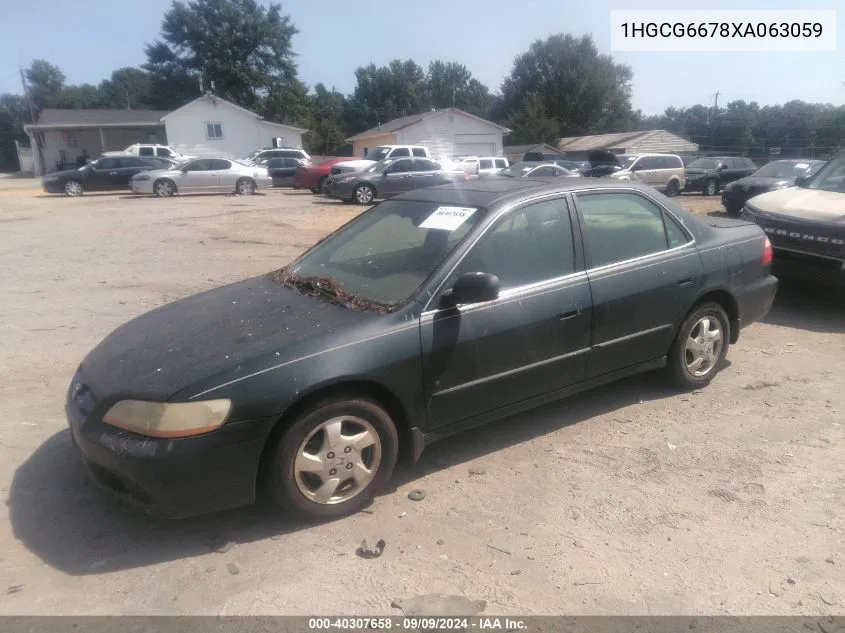 1999 Honda Accord Ex VIN: 1HGCG6678XA063059 Lot: 40307658