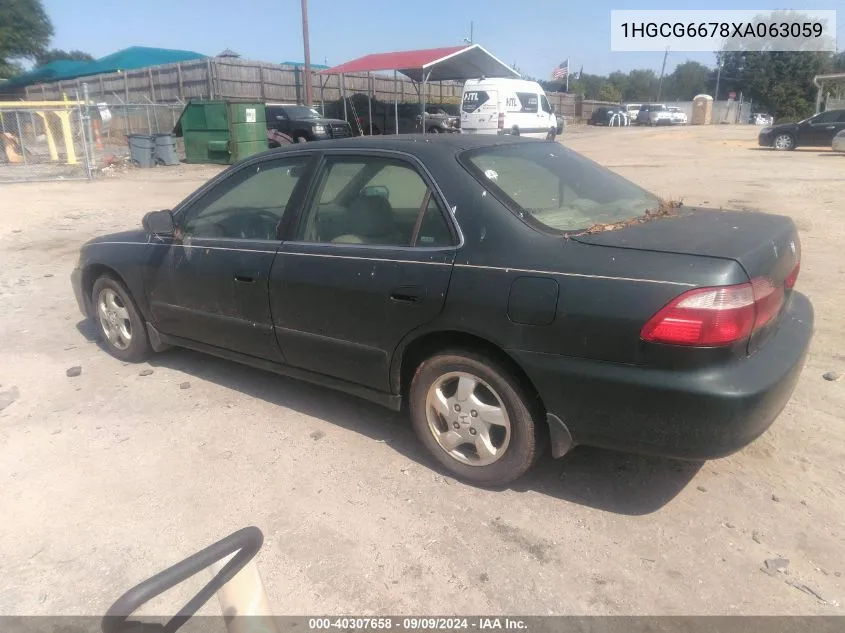 1999 Honda Accord Ex VIN: 1HGCG6678XA063059 Lot: 40307658