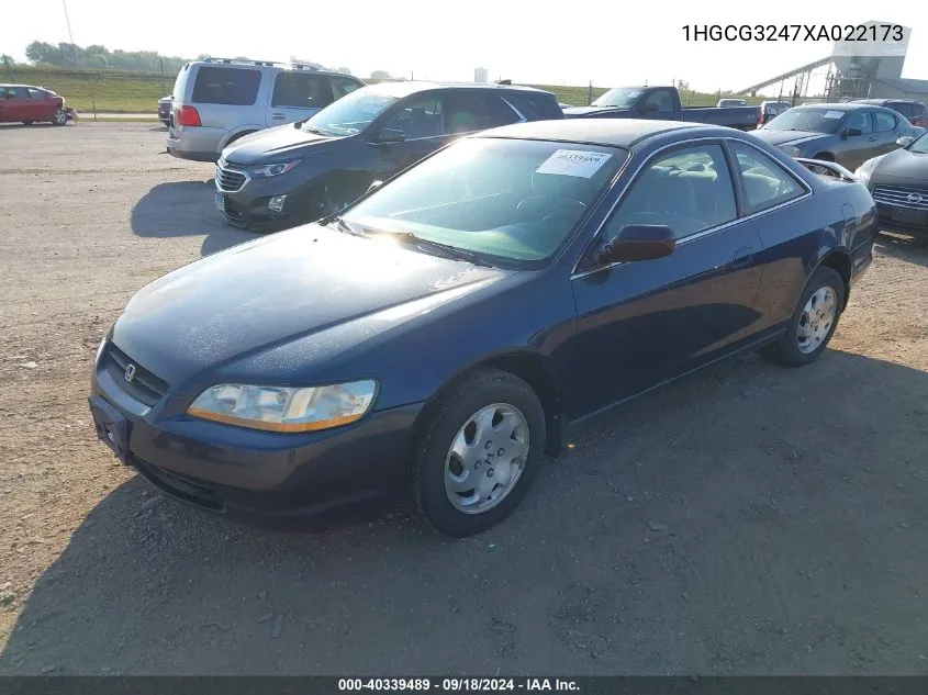 1999 Honda Accord Lx VIN: 1HGCG3247XA022173 Lot: 40339489