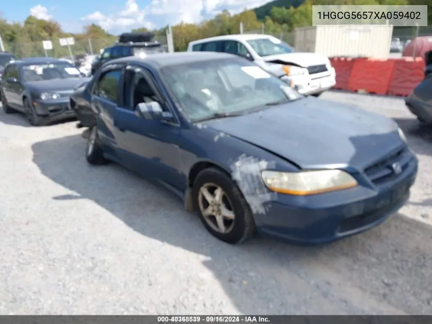 1999 Honda Accord Ex VIN: 1HGCG5657XA059402 Lot: 40368539