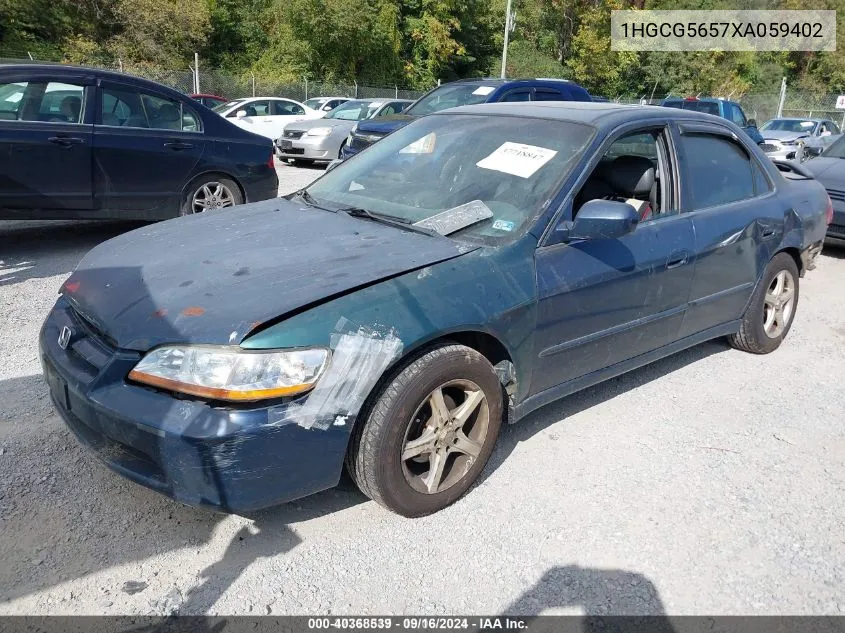 1999 Honda Accord Ex VIN: 1HGCG5657XA059402 Lot: 40368539