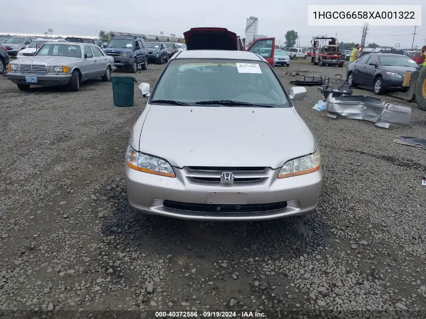 1999 Honda Accord Lx VIN: 1HGCG6658XA001322 Lot: 40372586