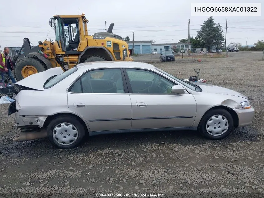 1999 Honda Accord Lx VIN: 1HGCG6658XA001322 Lot: 40372586