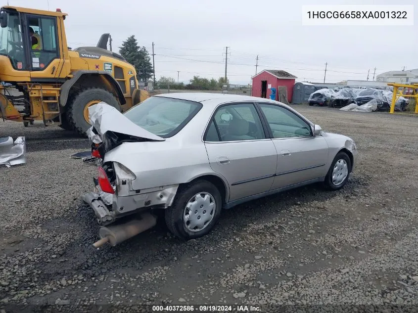 1999 Honda Accord Lx VIN: 1HGCG6658XA001322 Lot: 40372586