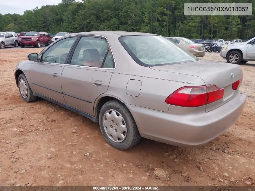 1HGCG5640XA018052 1999 Honda Accord Lx