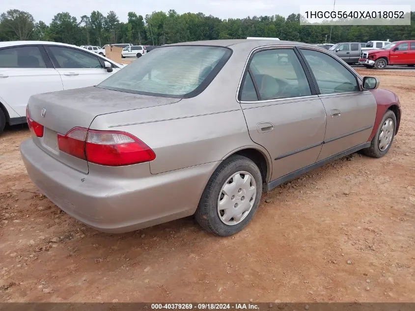 1HGCG5640XA018052 1999 Honda Accord Lx