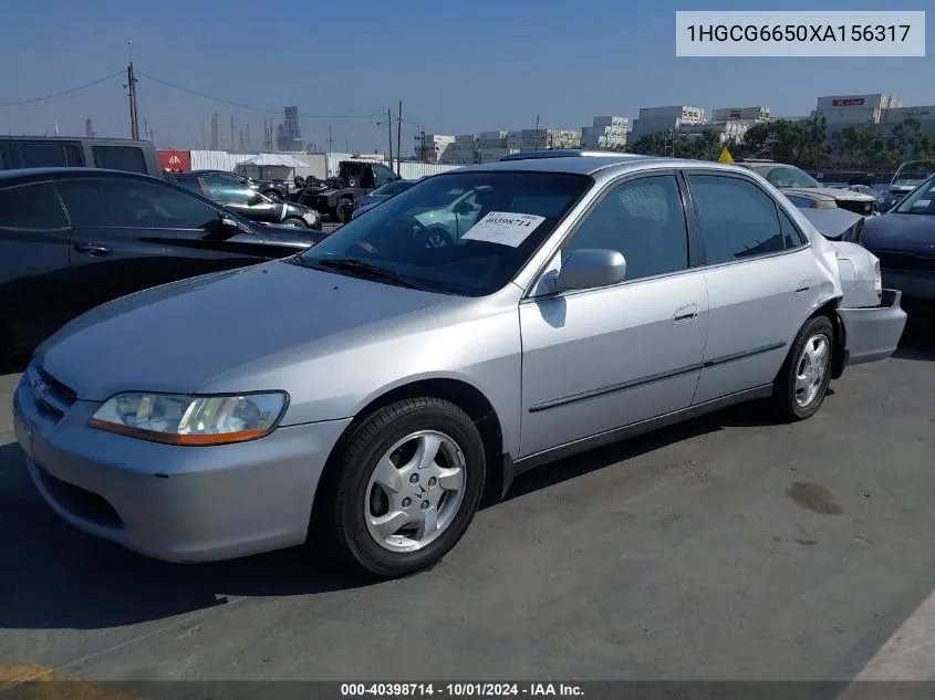 1999 Honda Accord Lx VIN: 1HGCG6650XA156317 Lot: 40398714