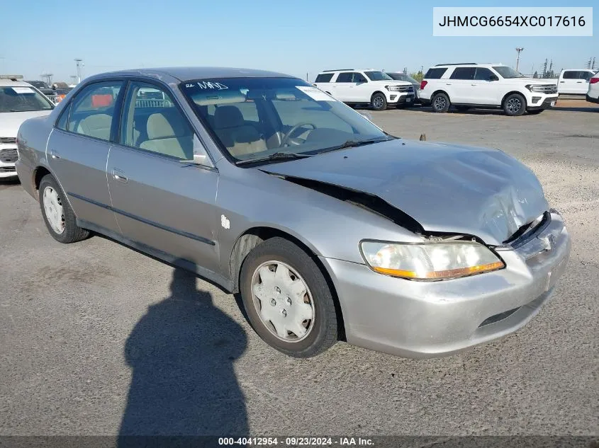 1999 Honda Accord Lx VIN: JHMCG6654XC017616 Lot: 40412954