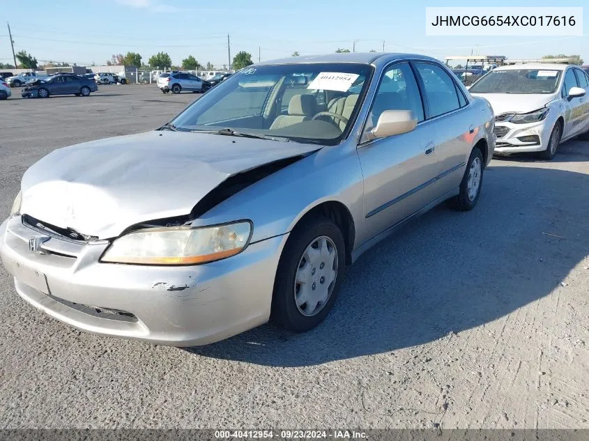 1999 Honda Accord Lx VIN: JHMCG6654XC017616 Lot: 40412954