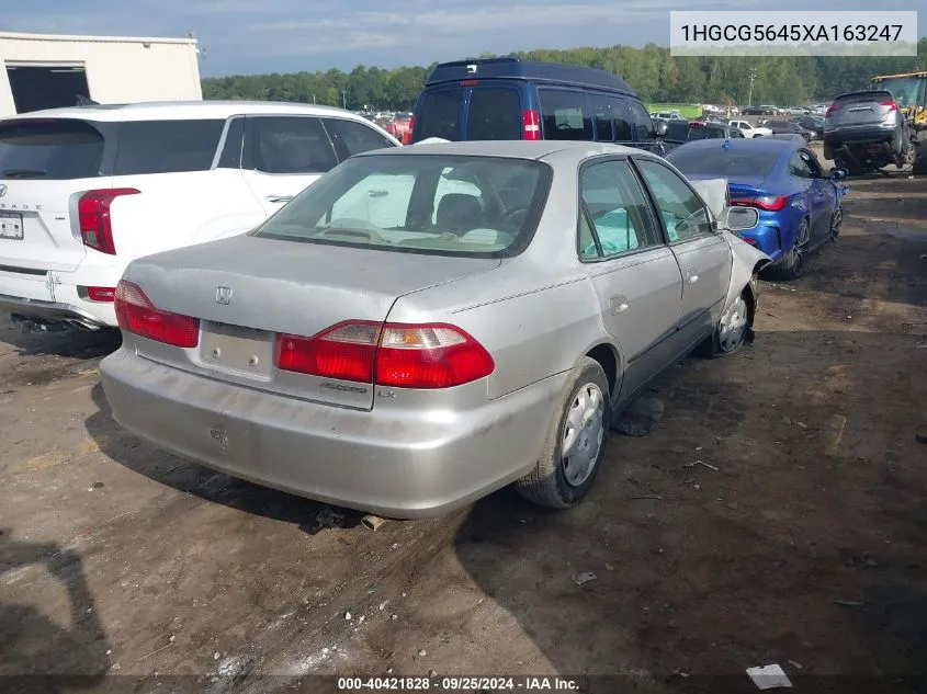 1999 Honda Accord Lx VIN: 1HGCG5645XA163247 Lot: 40421828