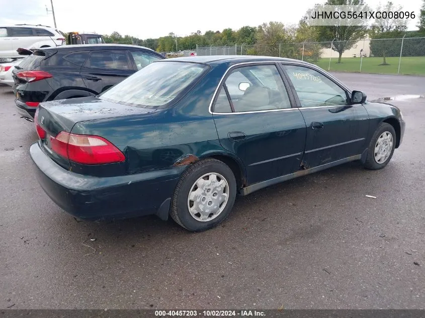 1999 Honda Accord Lx VIN: JHMCG5641XC008096 Lot: 40457203