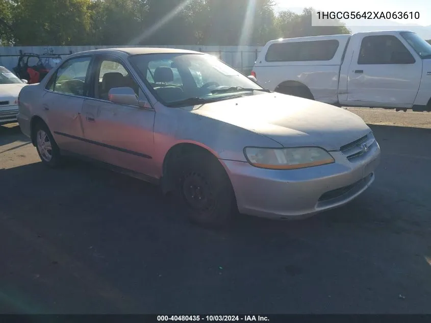 1HGCG5642XA063610 1999 Honda Accord Lx