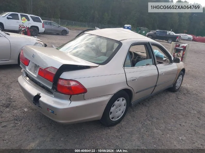 1999 Honda Accord Lx VIN: 1HGCG6652XA064769 Lot: 40504122