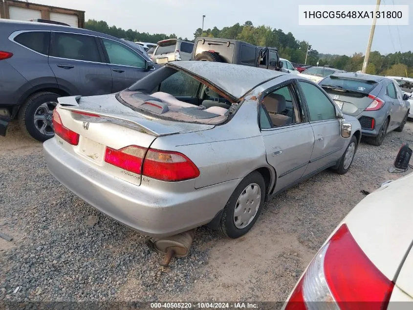 1999 Honda Accord Lx VIN: 1HGCG5648XA131800 Lot: 40505220