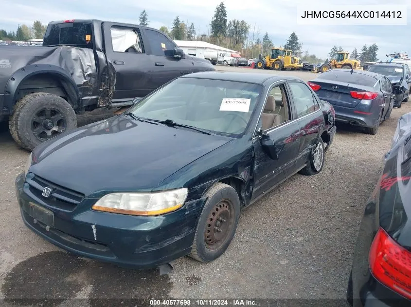 1999 Honda Accord Lx VIN: JHMCG5644XC014412 Lot: 40577698