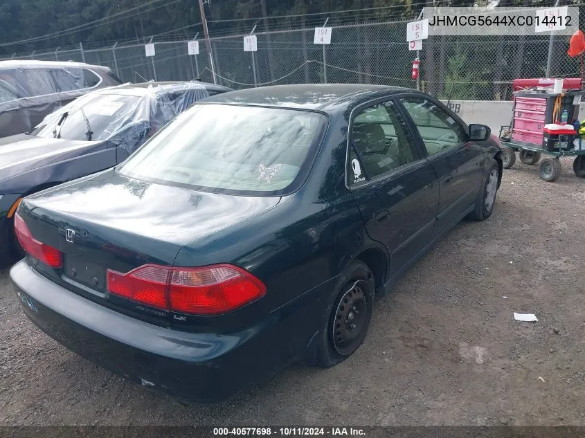 1999 Honda Accord Lx VIN: JHMCG5644XC014412 Lot: 40577698