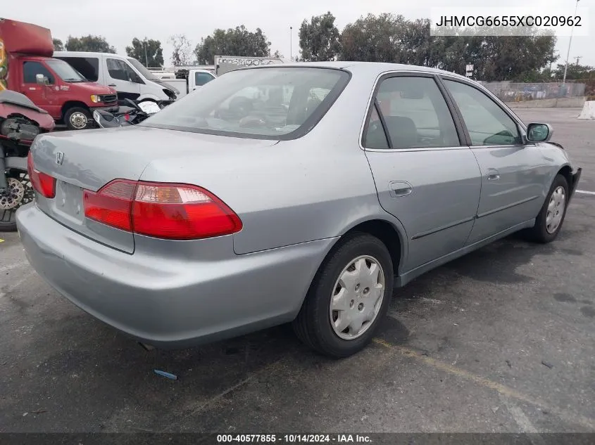 1999 Honda Accord Lx VIN: JHMCG6655XC020962 Lot: 40577855