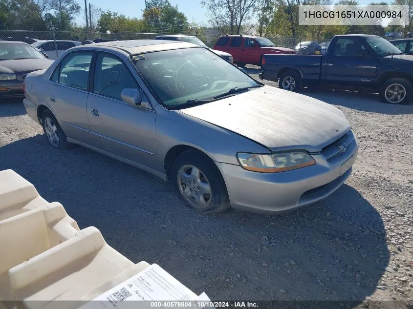 1HGCG1651XA000984 1999 Honda Accord Ex V6