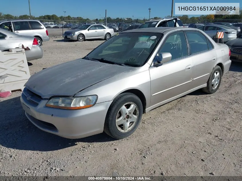 1999 Honda Accord Ex V6 VIN: 1HGCG1651XA000984 Lot: 40579804