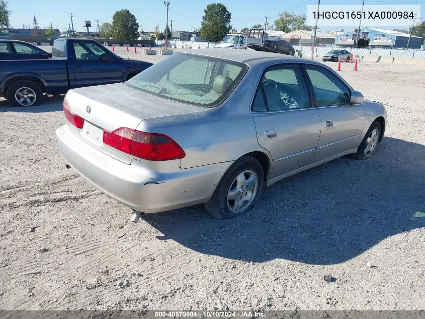 1999 Honda Accord Ex V6 VIN: 1HGCG1651XA000984 Lot: 40579804