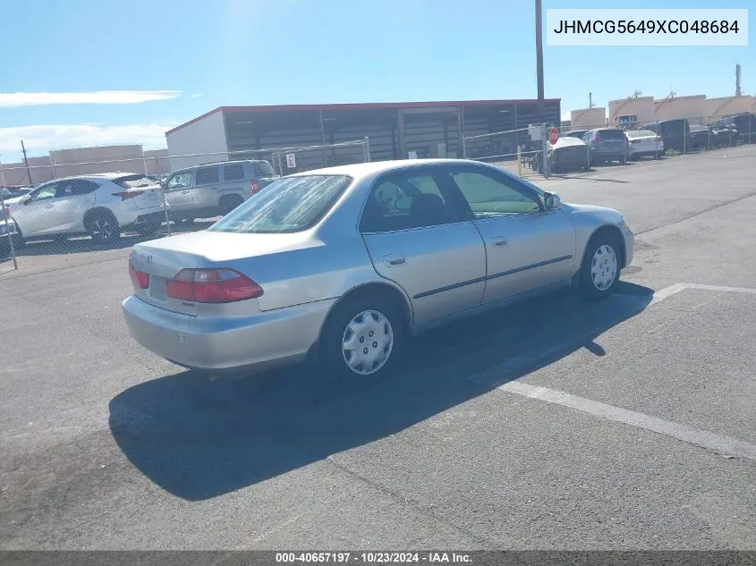 1999 Honda Accord Lx VIN: JHMCG5649XC048684 Lot: 40657197