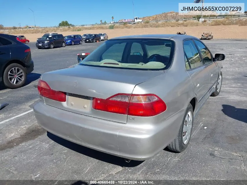 1999 Honda Accord Lx VIN: JHMCG6655XC007239 Lot: 40665459