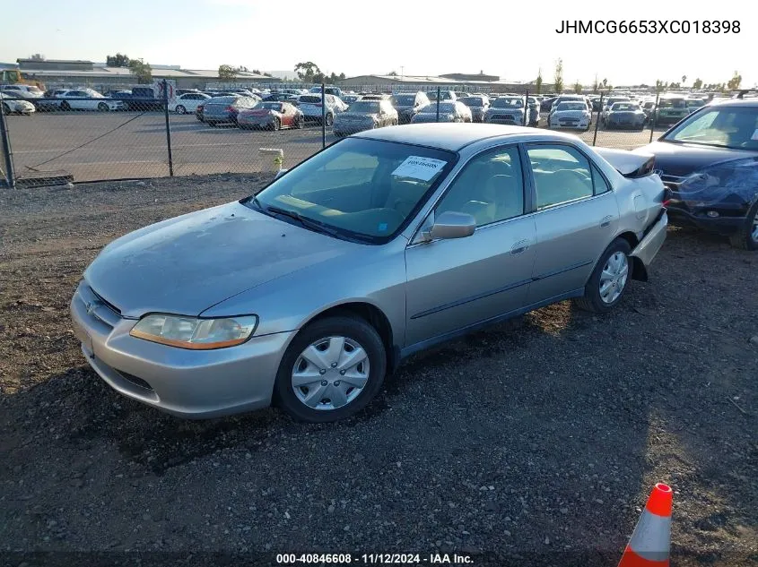 1999 Honda Accord Lx VIN: JHMCG6653XC018398 Lot: 40846608