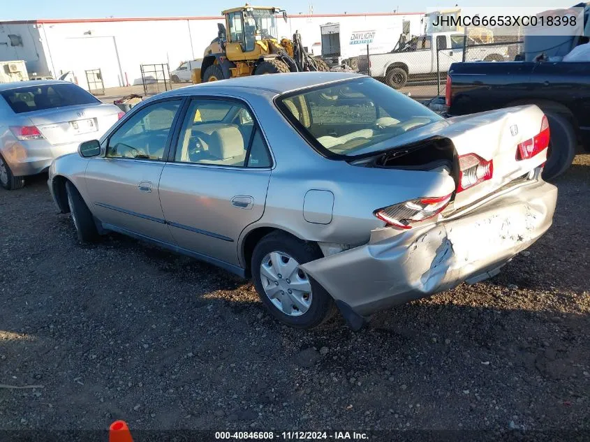 1999 Honda Accord Lx VIN: JHMCG6653XC018398 Lot: 40846608