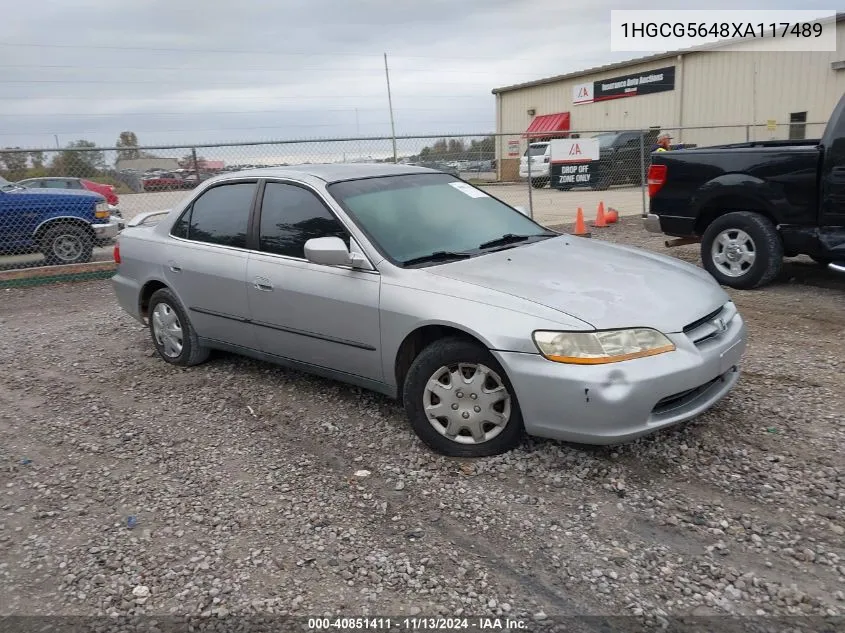 1999 Honda Accord Lx VIN: 1HGCG5648XA117489 Lot: 40851411