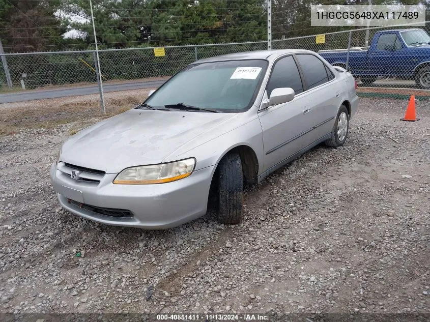 1999 Honda Accord Lx VIN: 1HGCG5648XA117489 Lot: 40851411