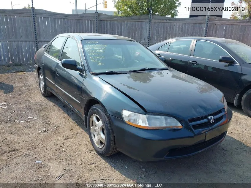 2000 Honda Accord Sdn VIN: 1HGCG165XYA802810 Lot: 12096348