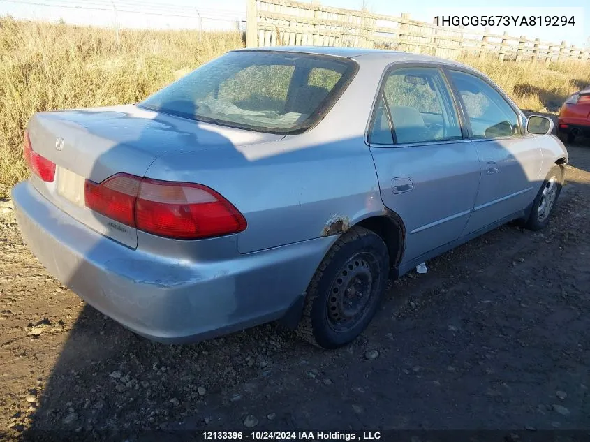 2000 Honda Accord Sdn VIN: 1HGCG5673YA819294 Lot: 12133396