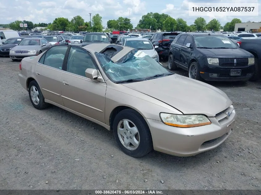 2000 Honda Accord 3.0 Ex VIN: 1HGCG1652YA087537 Lot: 38620475