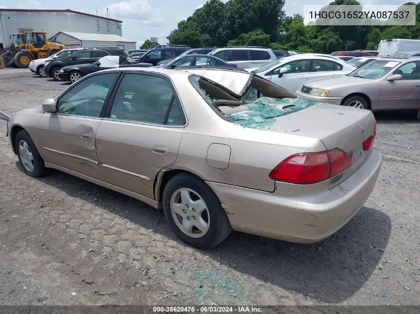 2000 Honda Accord 3.0 Ex VIN: 1HGCG1652YA087537 Lot: 38620475