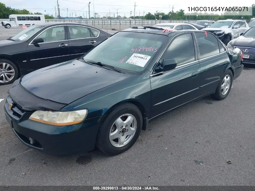 2000 Honda Accord 3.0 Ex VIN: 1HGCG1654YA065071 Lot: 39299813