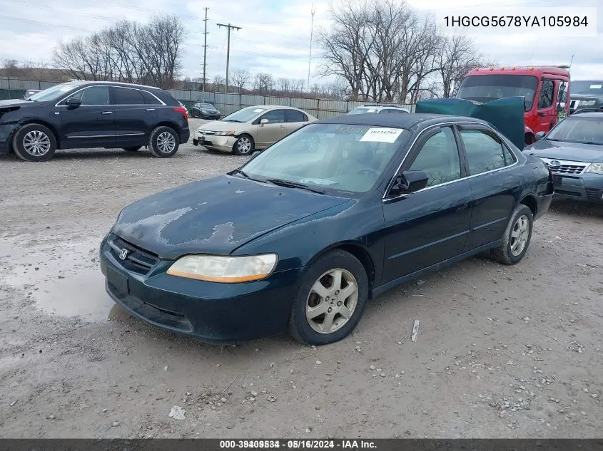 2000 Honda Accord 2.3 Se VIN: 1HGCG5678YA105984 Lot: 39409534