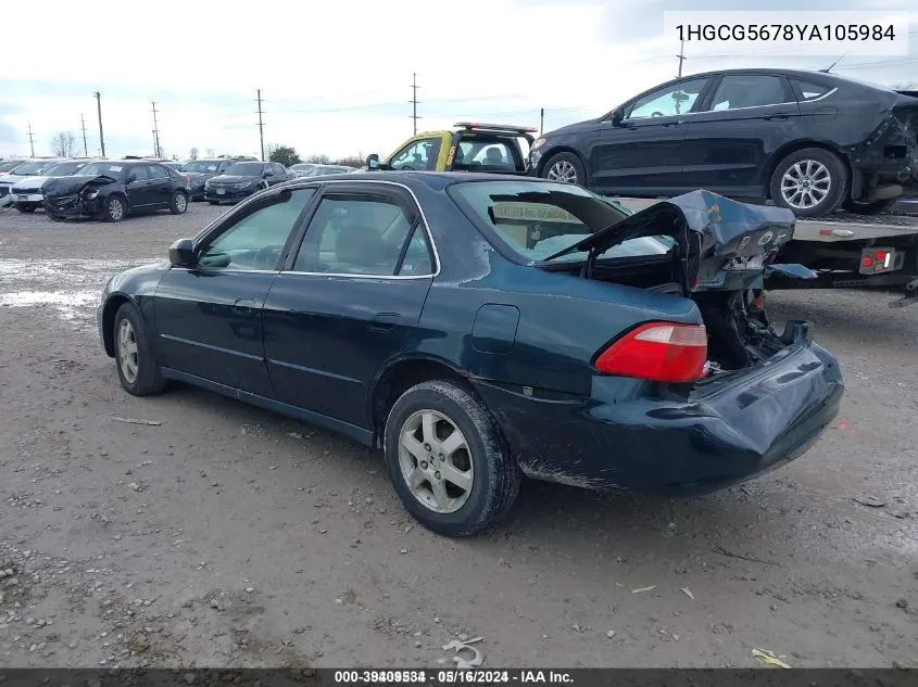 2000 Honda Accord 2.3 Se VIN: 1HGCG5678YA105984 Lot: 39409534