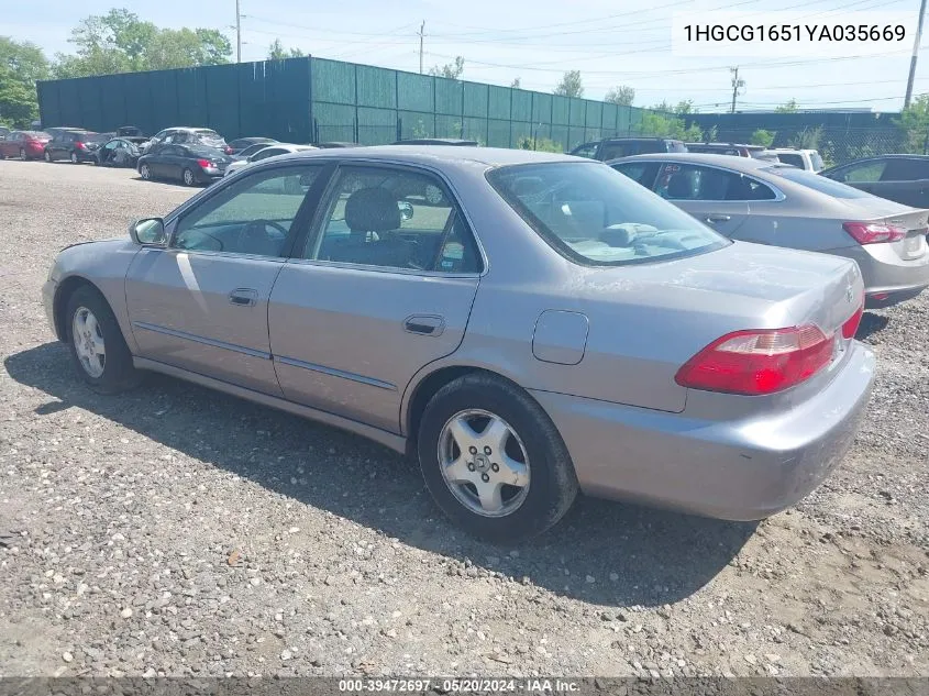 1HGCG1651YA035669 2000 Honda Accord 3.0 Ex