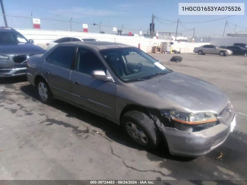 2000 Honda Accord 3.0 Ex VIN: 1HGCG1653YA075526 Lot: 39724483