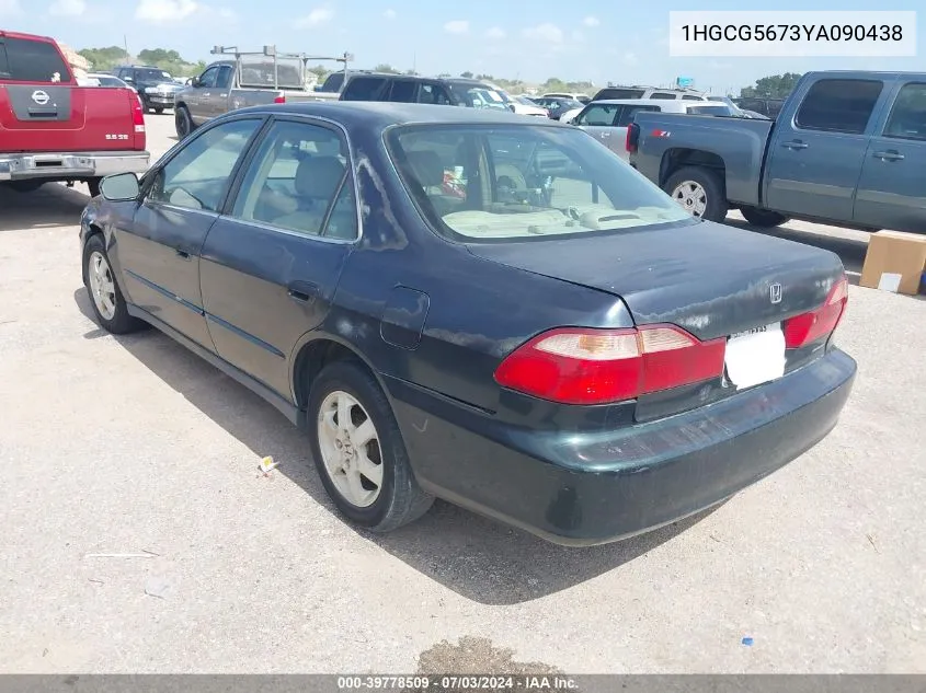 2000 Honda Accord 2.3 Se VIN: 1HGCG5673YA090438 Lot: 40654699